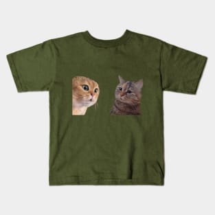 Cat couple meme Kids T-Shirt